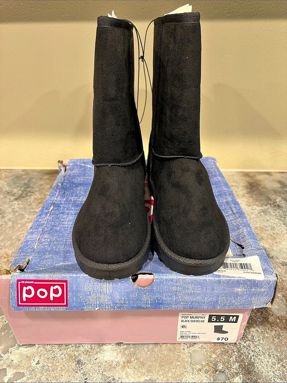 Pop Black Winter Boots US 5.5 M NWT